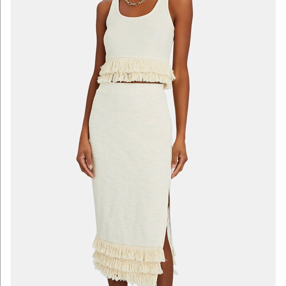 NWT Saylor Staunton Fringed Shirt/Skirt Set